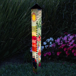 "Must Always Have Flowers" Solar Spirit Pole