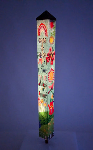 "Must Always Have Flowers" Solar Spirit Pole