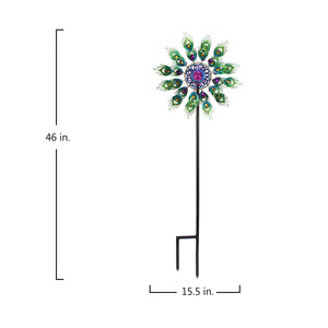 Peacock Plume Dual-Motion Windwheel