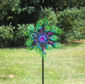Peacock Plume Dual-Motion Windwheel