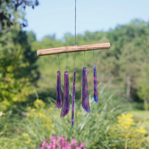 Driftwood Glass Wind Chime - Borealis