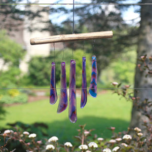 Driftwood Glass Wind Chime - Borealis
