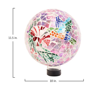 10" Hummingbird Mosaic Gazing Globe
