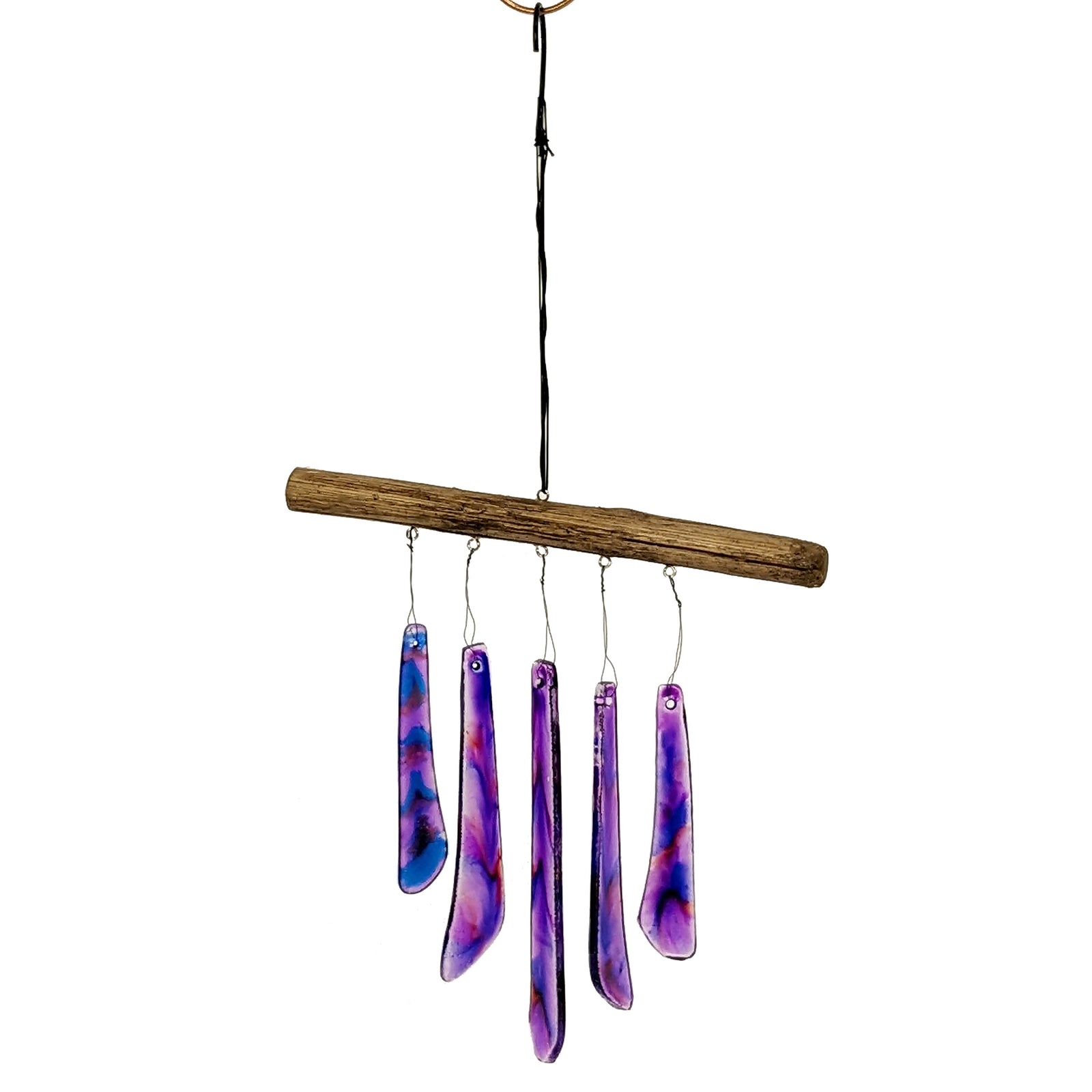 Driftwood Glass Wind Chime - Borealis