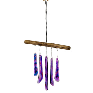 Driftwood Glass Wind Chime - Borealis